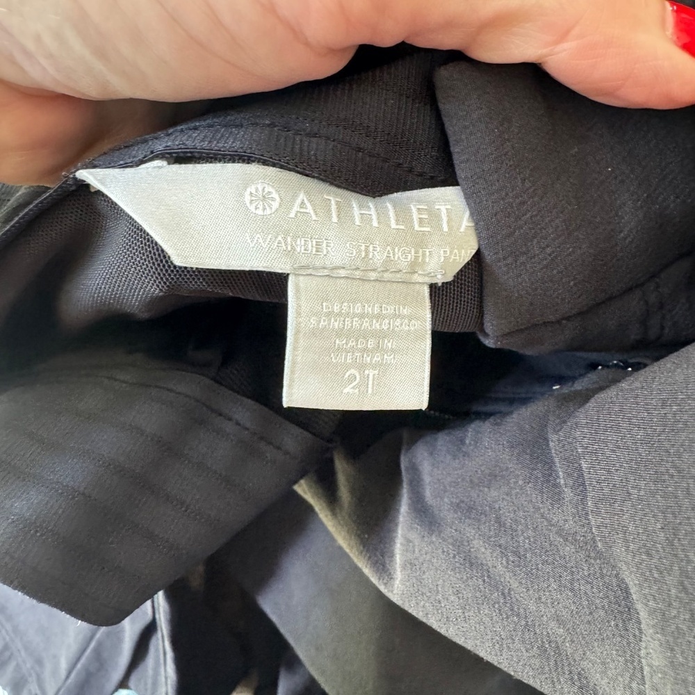 Athleta Hiking Nylon Pants Size 2 Tall with drawstring hem and zip pockets - Picture 3 of 6